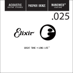 Elixir 14125 Nanoweb Phosphor Bronze Acoustic .025 Losse Snaar
