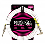 Ernie Ball 6400 Gitaarkabel 4.5 Meter Wit - Haaks/Rechte Pluggen