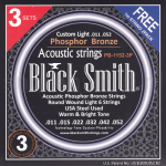 BlackSmith PB-1152-3P Snaren voor Akoestische Gitaar (11-52) 3-Pack (incl. 2x Gratis .011 Snaar)