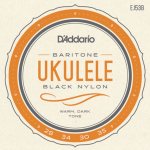 D'Addario EJ53B Black Nylon Bariton Ukulele Snaren (28-35)