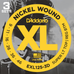 D'Addario EXL125-3D Nickel Wound Snaren voor Elektrische Gitaar (9-46) 3-Pack