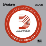 D'Addario LE008 Plain Steel Loop End Losse Snaar .008