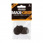 Dunlop 471P3C Max Grip Jazz III Carbon Fiber 1.38mm Plectrum 6-Pack
