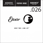 Elixir 14126 Nanoweb Phosphor Bronze Acoustic .026 Losse Snaar