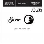 Elixir 15126 Nanoweb Bronze Acoustic .026 Losse Snaar