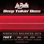 La Bella 760T White Nylon Tape Wound Bassnaren (60-115)
