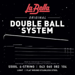 La Bella S500L Flatwound Bassnaren Double Ball End (43-104)