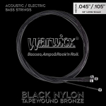 Warwick 34200M LOS Black Nylon Tapewound Akoestische / Elektrische Bassnaren (45-105)
