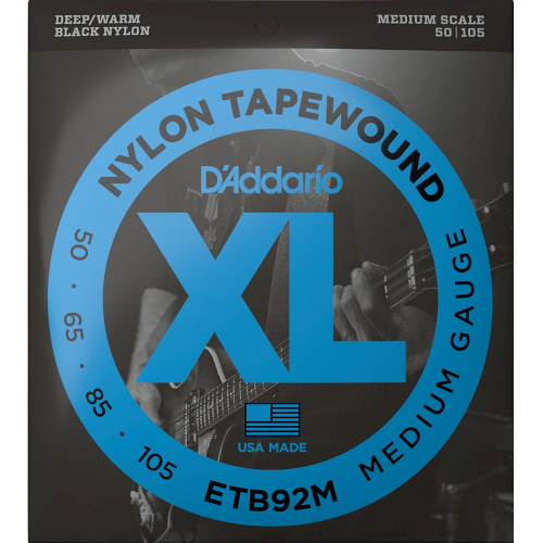 D'Addario ETB92M Tapewound Medium Scale Bassnaren (50-105)