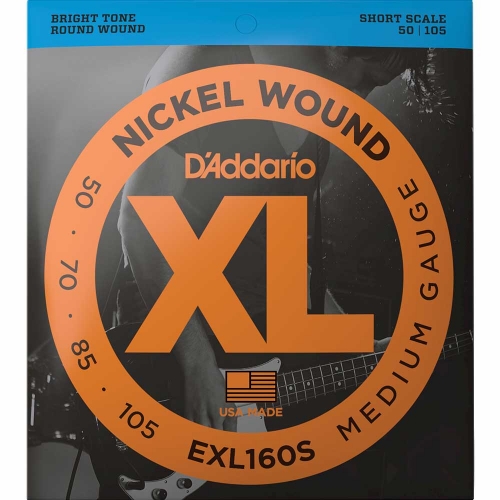 D'Addario EXL160S Bassnaren Short Scale (50-105)