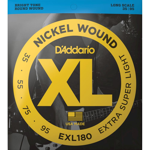 D'Addario EXL180 XL Nickel Wound Bassnaren (35-95) Extra Super Light