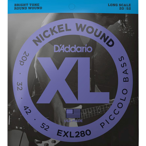 D'Addario EXL280 Piccolo Bassnaren (20-52)