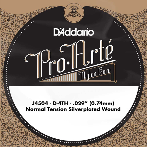 D'Addario J4504 Losse Klassieke Silverwound Snaar - D4