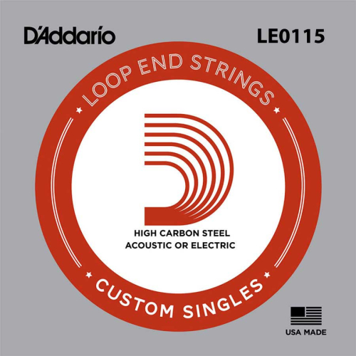 D'Addario LE0115 Plain Steel Loop End Losse Snaar .0115