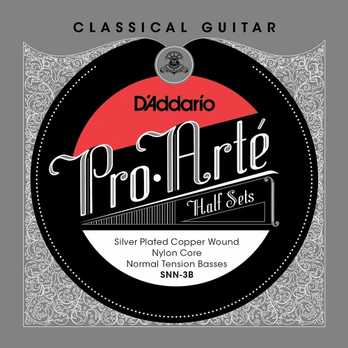 D'Addario SNN-3B Bass Set Silver Plated Copper Nylon Kern - Normale Spanning