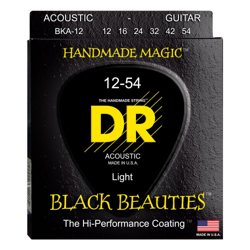 DR Strings BKA-12 Black Beauties Gecoate Akoestische Gitaarsnaren (12-54)