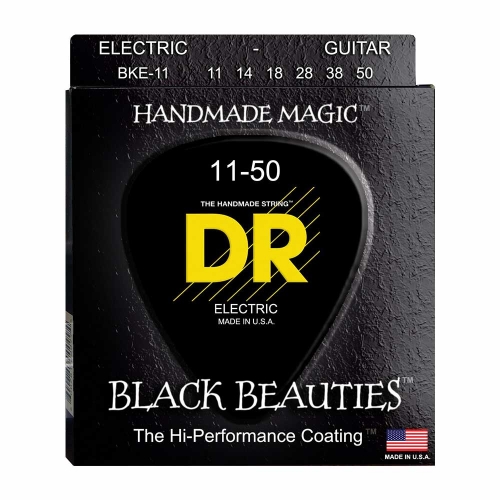 DR Strings BKE-11 Black Beauties Coated Gitaarsnaren (11-50) - Aanbieding