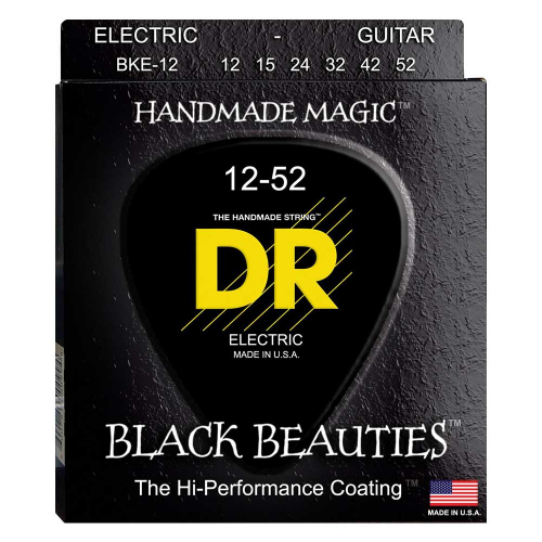 DR Strings BKE-12 Black Beauties Coated Elektrische Gitaarsnaren (12-52) 