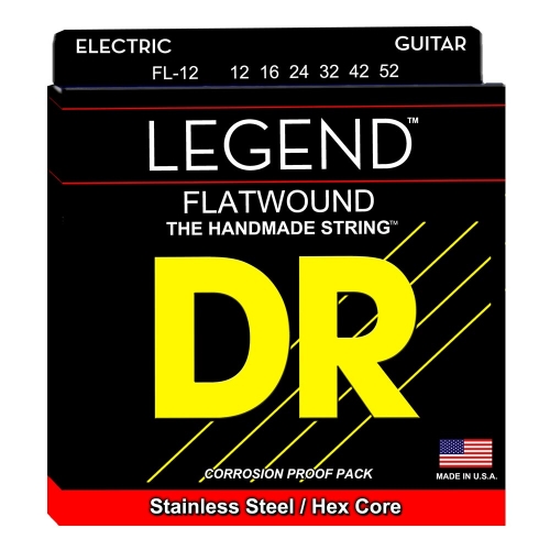 DR Strings FL-12 Legend Flatwound Gitaarsnaren (12-52) 
