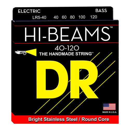 DR Strings LR5-40 Hi-Beam Bassnaren 5-Snarig (40-120) Light