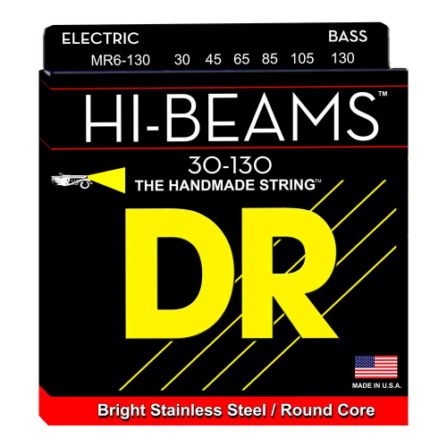 DR Strings MR6-130 Hi-Beam Bassnaren 6-Snarig (30-130) Medium