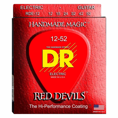 DR Strings RDE-12 Red Devils Elektrische Snaren (12-52), K3 Coating