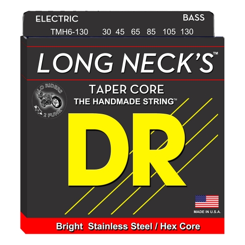 DR Strings TMR6-130 Long Necks Tapered Bassnaren 6-Snarig (30-130)