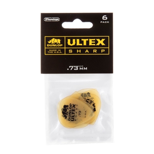 Dunlop 433P73 Ultex Sharp Plectrum 0.73mm 6-Pack