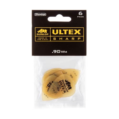Dunlop 433P90 Ultex Sharp Plectrum 0.90mm 6-Pack