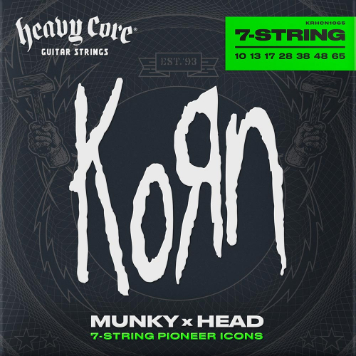 Dunlop KRHCN1065 Korn Heavy Core Gitaarsnaren 7-Snarig (10-65)