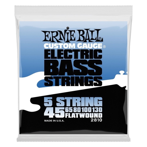 Ernie Ball 2810 Flatwound Bassnaren 5-Snarig (45-130)