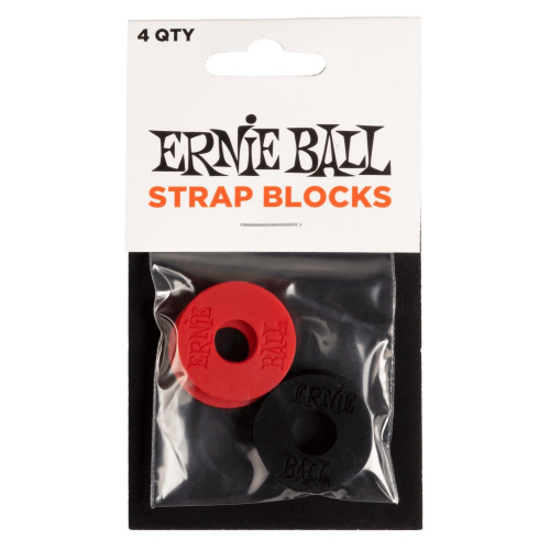 Ernie Ball 4603 Strap Blocks Rood en Zwart 4-Pack