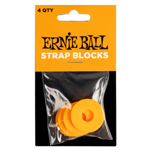 Ernie Ball 5621 Strap Blocks Oranje 4-Pack