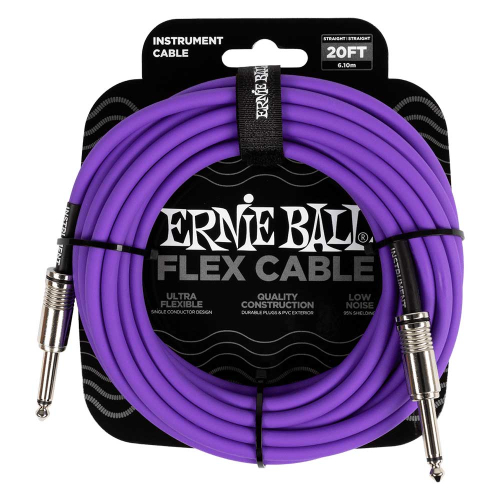 Ernie Ball 6420 Flex Cable Gitaarkabel Paars 6 Meter