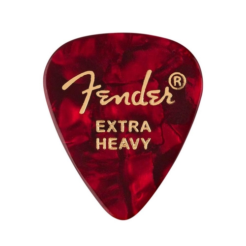 Fender 351 Shape Premium Celluloid Plectrums Extra Heavy 12-Pack - Red Moto 1980351609