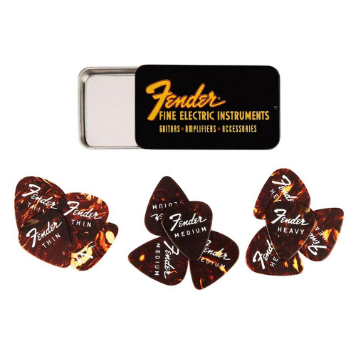 Fender Fine Electric Instruments Celluloid Pick Tin 12-Pack