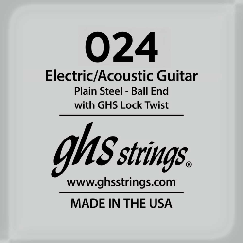 GHS Strings GB 024" Plain Steel .024 Losse Snaar