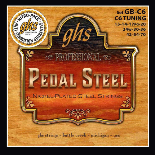 GHS Strings GB C6 Boomers Pedal Steel Snaren (15-70) C6 Tuning