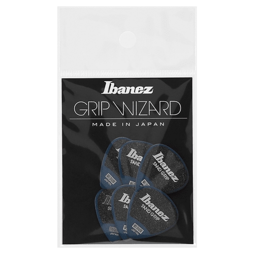 Ibanez PPA14HSG-DB Grip Wizard Sand Grip 1.0mm Plectrum 6-Pack - Donkerblauw