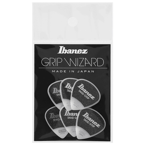 Ibanez PPA14HSG-WH Grip Wizard Sand Grip 1.0mm Plectrum 6-Pack - Wit