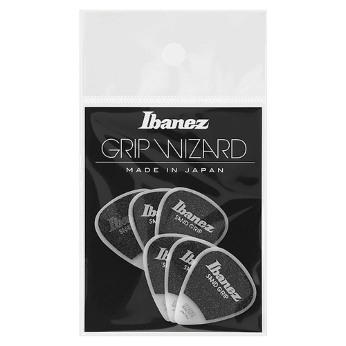 Ibanez PPA14MSG-WH Grip Wizard Sand Grip 0.80mm Plectrum 6-Pack - Wit