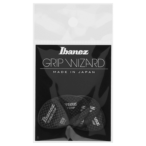 Ibanez PPA16HRG-BK Grip Wizard Rubber Grip 1.0mm Plectrum 6-Pack - Zwart