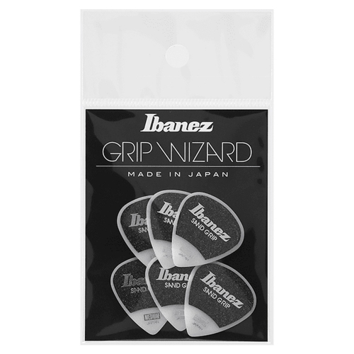 Ibanez PPA16MSG-WH Grip Wizard Sand Grip 0.80mm Jazz Plectrum 6-Pack - Wit