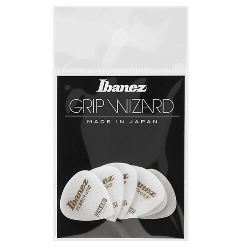 Ibanez PPA16XRG-WH Grip Wizard Rubber Grip 1.2mm Plectrum 6-Pack - Wit