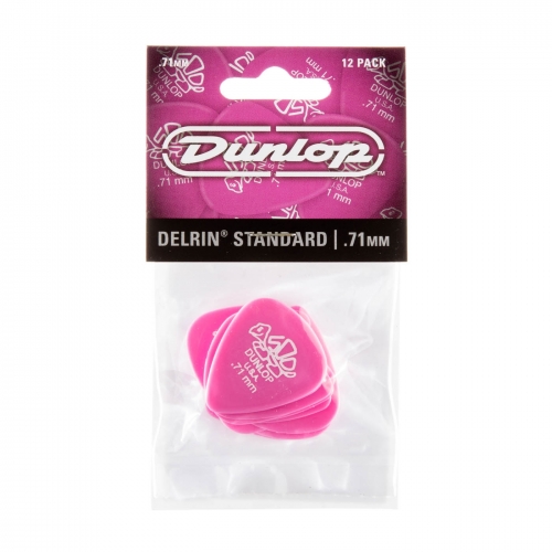Dunlop 41P71 Delrin Plectrum 0.71mm 12-Pack