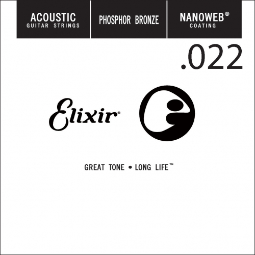 Elixir 14122 Nanoweb Phosphor Bronze Acoustic .022 Losse Snaar