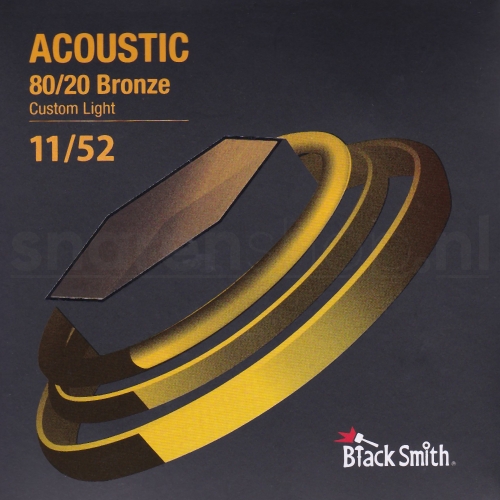 Blacksmith snaren met coating voor akoestische gitaar. Bronze wound, dikte .011-052 (Light)