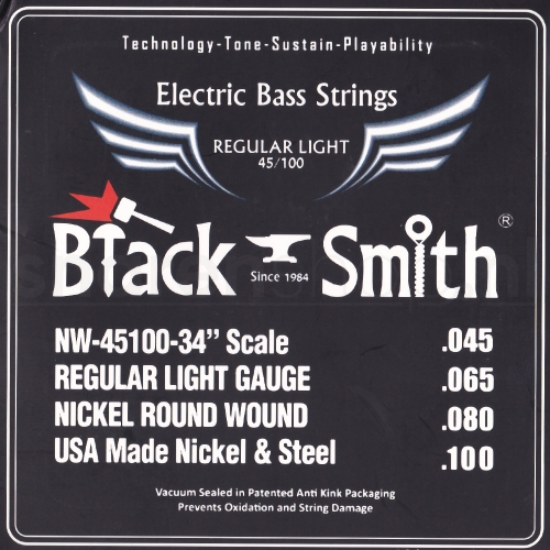 BlackSmith NW45100 Nickel Round Wound Bassnaren (45-100)
