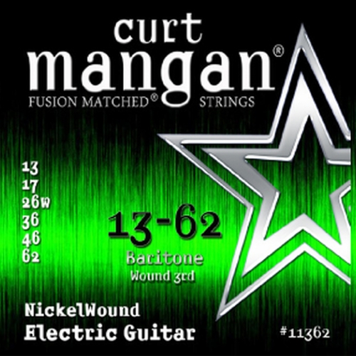 Curt Mangan 11362 Nickelwound Gitaarsnaren voor Baritone Gitaar (13-62)
