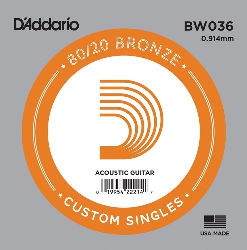 D'Addario BW036 Bronze .036 Losse Snaar
